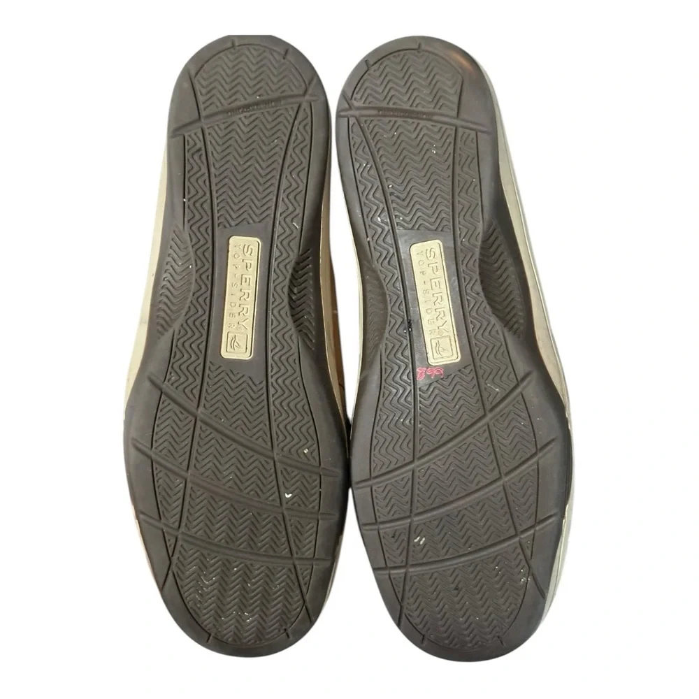 Sperry Top-Sider Men’s Boat Shoes Tan Leather Mesh 2-Eye Deck Shoes‎ Size 10M